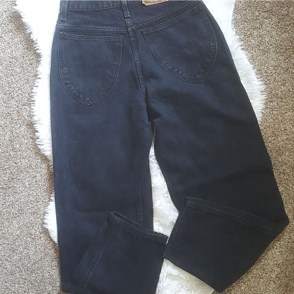 ‎1980s Vintage Palmettos black hi rise Mom Jeans Size 7